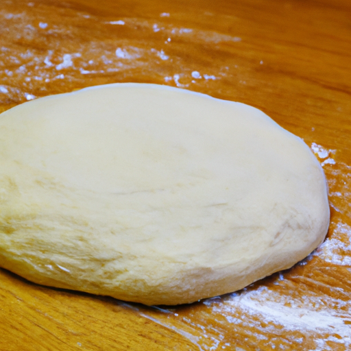 Freshly prepared pizza dough ready for rolling